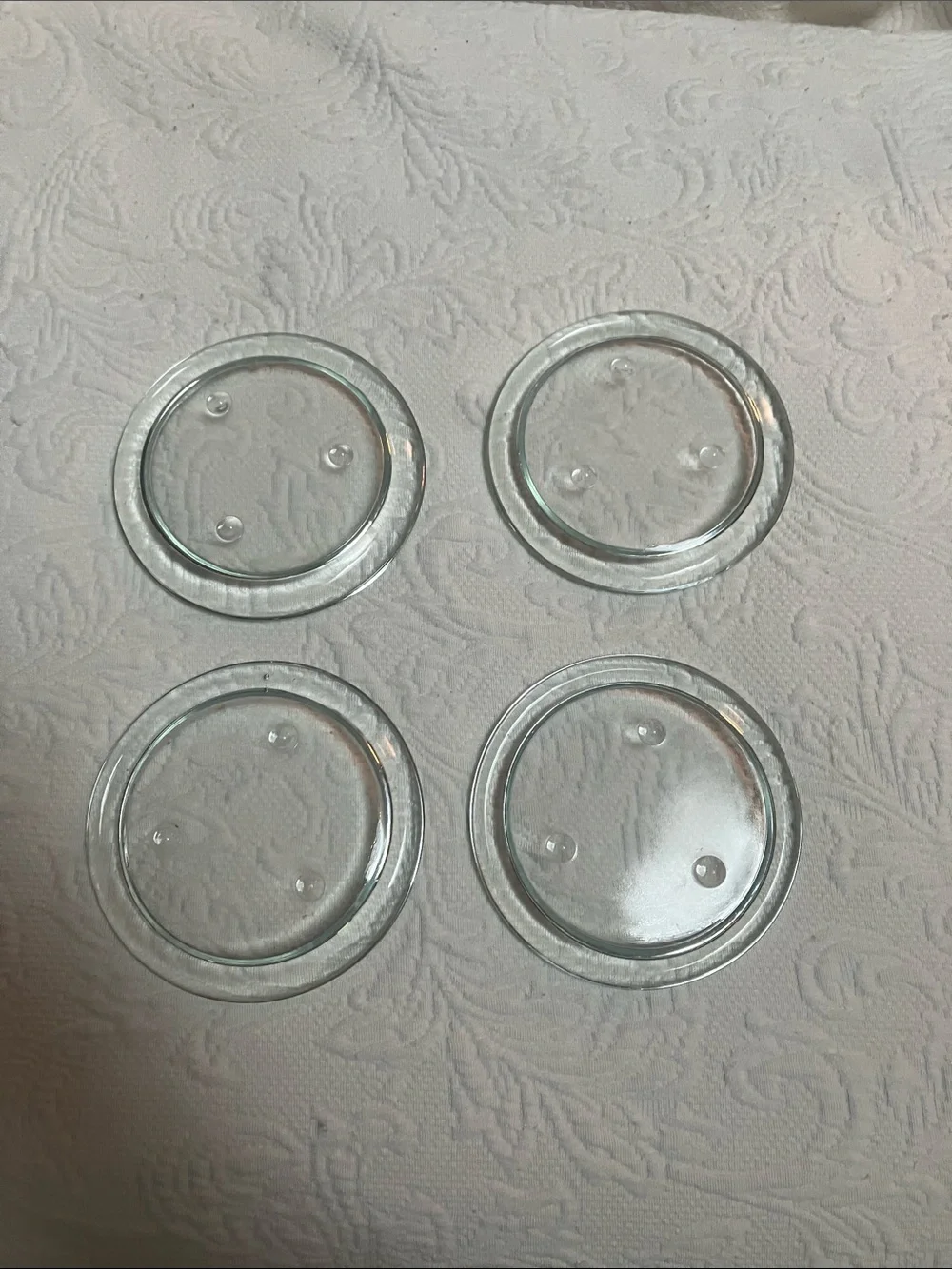 Crate and Barrel Glass Coasters
